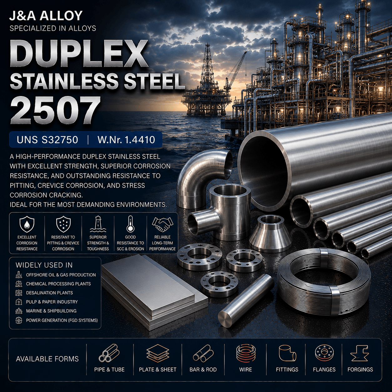 Duplex Stainless Steel 2507 Duplex Stainless Steel 2507 manufacturer