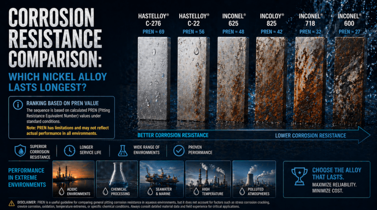 Corrosion Resistance Comparison: Which Nickel Alloy Lasts Longest?