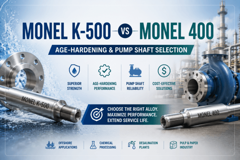 Monel K-500 vs Monel 400: Age-Hardening & Pump Shaft Selection