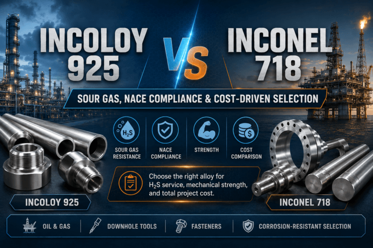 Incoloy 925 vs Inconel 718: Sour Gas, NACE Compliance & Cost-Driven Selection