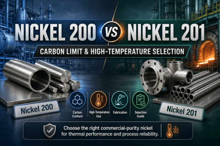 Nickel 200 vs 201: Carbon Limit & High-Temperature Selection