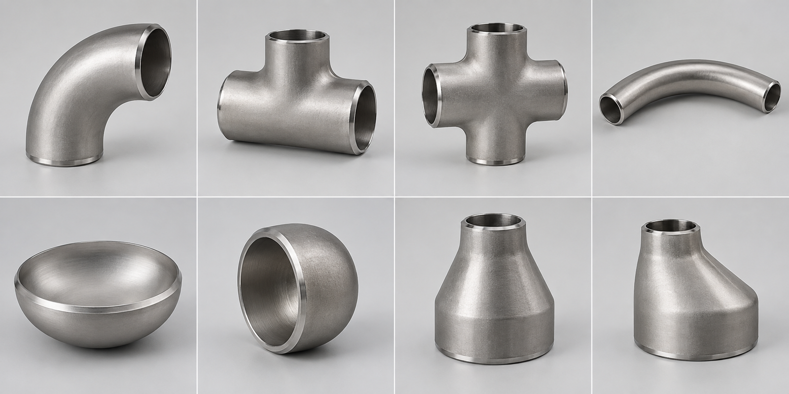 Nickel alloy elbow, tee, cross, bend, vessel head, cap, concentric reducer and eccentric reducer